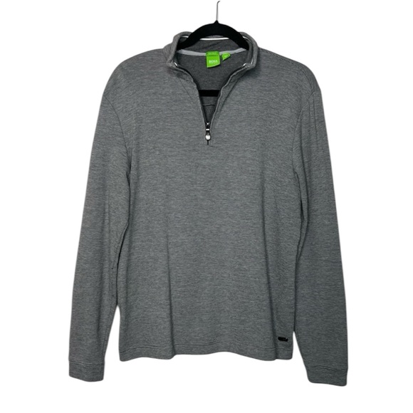 Hugo Boss Gray 1/4 zip pullover size Medium - Picture 1 of 15